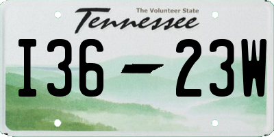 TN license plate I3623W