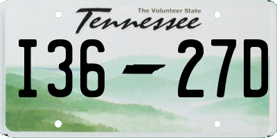 TN license plate I3627D