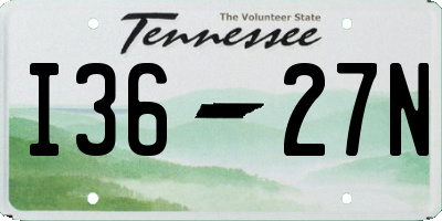 TN license plate I3627N