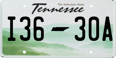 TN license plate I3630A