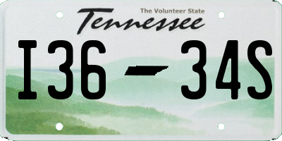 TN license plate I3634S