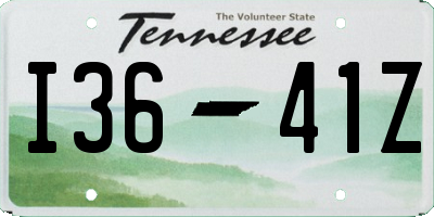 TN license plate I3641Z