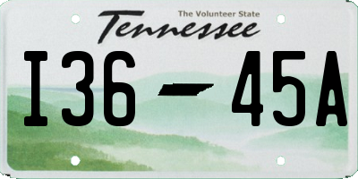 TN license plate I3645A