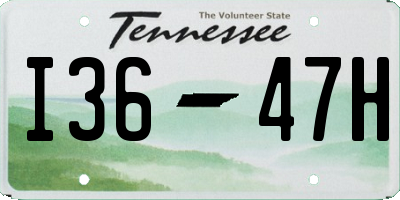 TN license plate I3647H