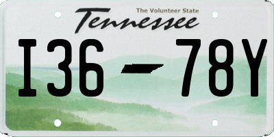 TN license plate I3678Y