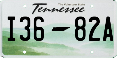 TN license plate I3682A