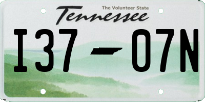 TN license plate I3707N
