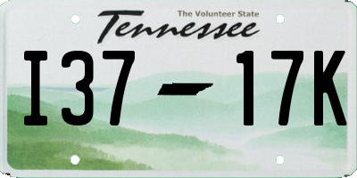 TN license plate I3717K