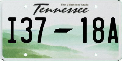 TN license plate I3718A
