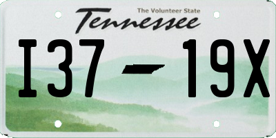 TN license plate I3719X