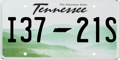 TN license plate I3721S