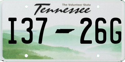 TN license plate I3726G
