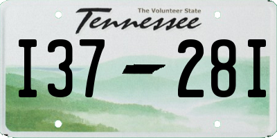 TN license plate I3728I