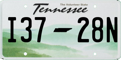 TN license plate I3728N