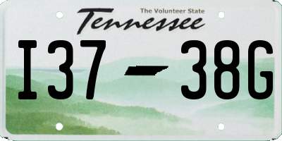 TN license plate I3738G