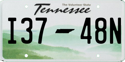 TN license plate I3748N