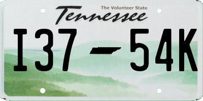 TN license plate I3754K