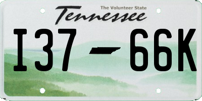 TN license plate I3766K