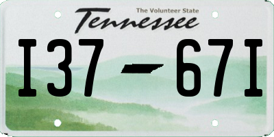TN license plate I3767I