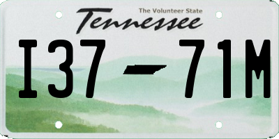 TN license plate I3771M