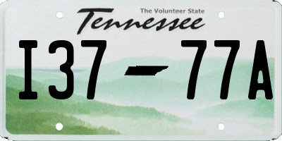 TN license plate I3777A