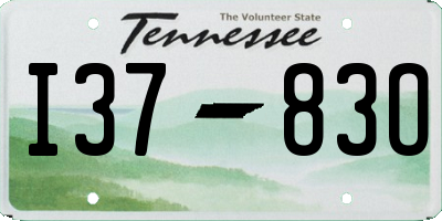 TN license plate I3783O