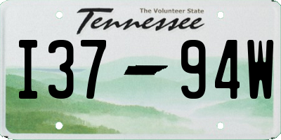 TN license plate I3794W