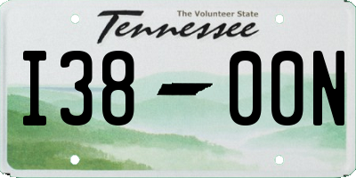 TN license plate I3800N