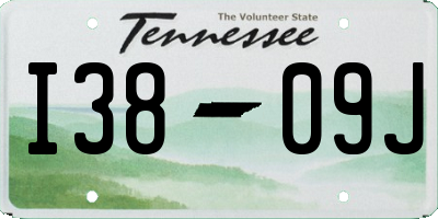 TN license plate I3809J