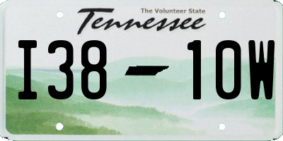 TN license plate I3810W