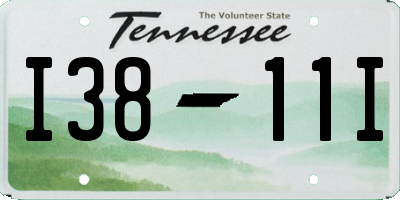TN license plate I3811I