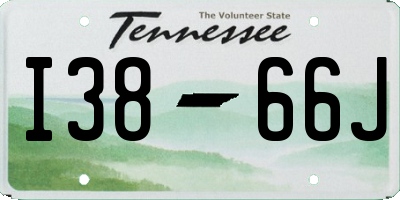TN license plate I3866J