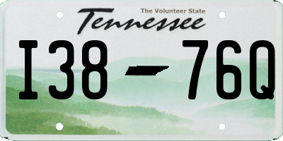 TN license plate I3876Q