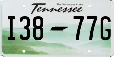 TN license plate I3877G