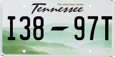 TN license plate I3897T