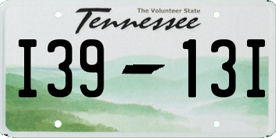 TN license plate I3913I