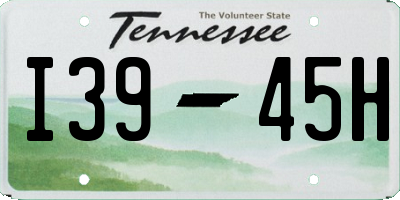 TN license plate I3945H