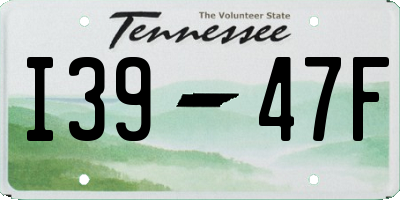 TN license plate I3947F