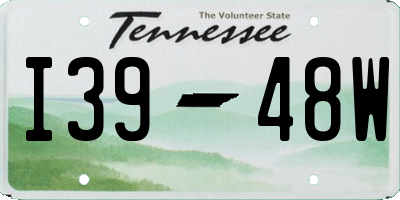 TN license plate I3948W