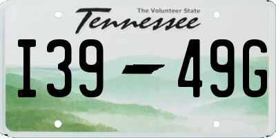 TN license plate I3949G