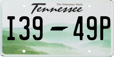 TN license plate I3949P