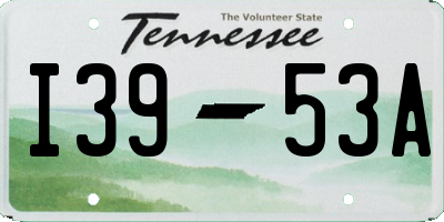 TN license plate I3953A