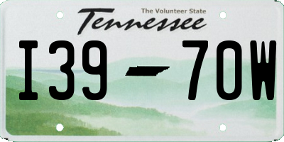 TN license plate I3970W