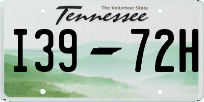 TN license plate I3972H
