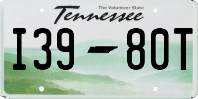 TN license plate I3980T