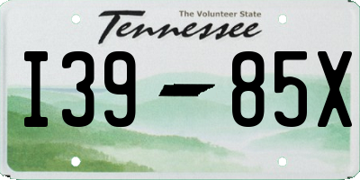 TN license plate I3985X