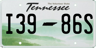 TN license plate I3986S