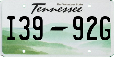 TN license plate I3992G