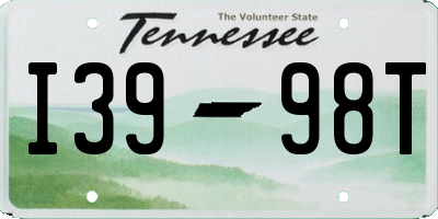TN license plate I3998T