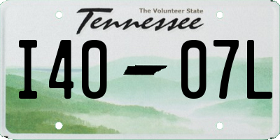 TN license plate I4007L